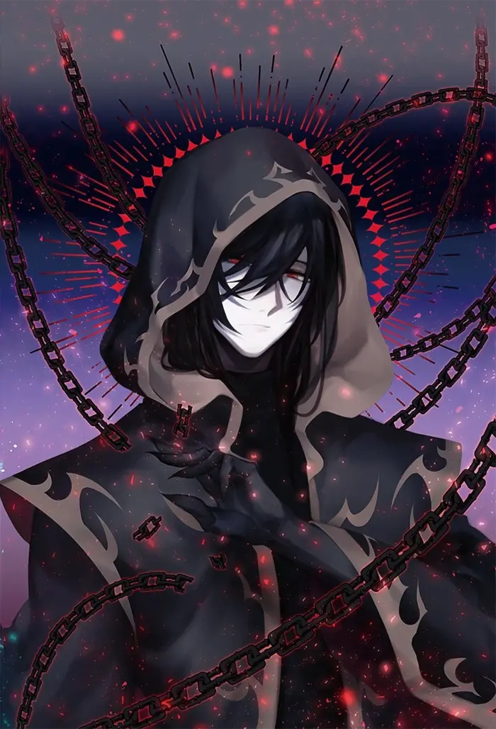 Ảnh anime nam ác quỷ quyền lực với ánh mắt băng giá