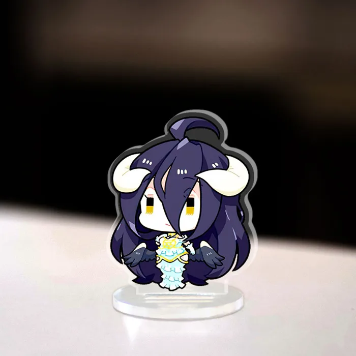 Mô hình Mini Overlord Ainz Ooal Gown Albedo Standee Chibi Anime Manga light  novel trang trí góc học tập cao 3cm
