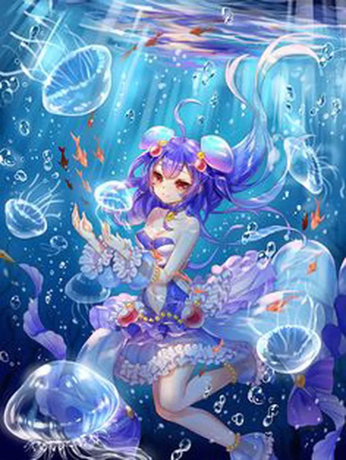 mọi người cho mik hình anime nữ dưới biển
