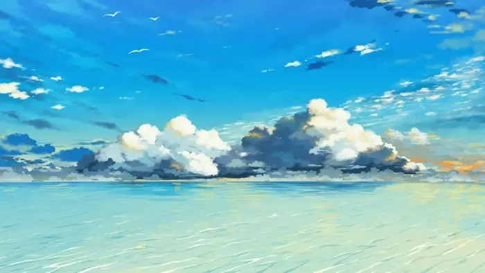 55+ hình nền anime biển tuyệt đẹp mang phong cách nhẹ nhàng