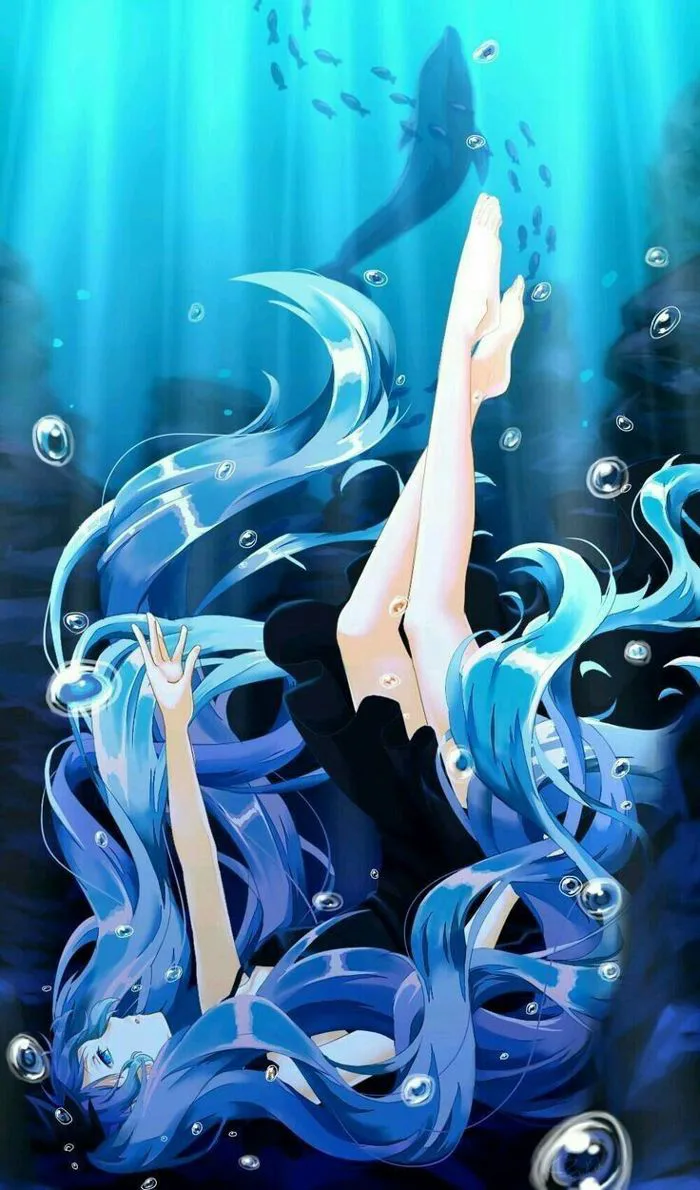 55 Cô gái dưới biển ý tưởng | nghệ thuật anime, nghệ thuật ảo ảnh, nghệ  thuật thủy tinh