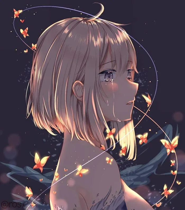 100 Anime nữ khóc ý tưởng | nghệ thuật anime, kỳ ảo, minh họa manga