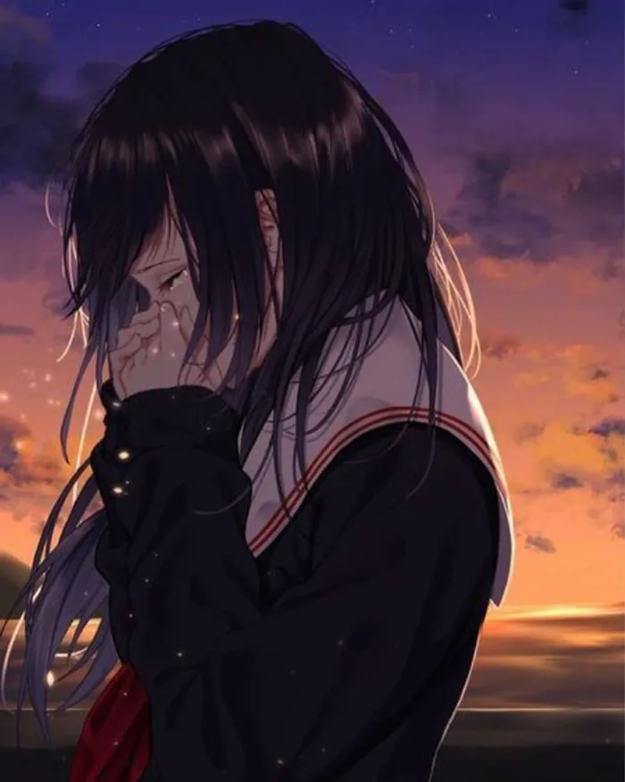 30+ Ảnh anime nữ buồn khóc cô đơn với tâm trạng đầy cảm xúc