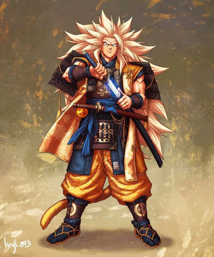 Phát sốt trước những hình cực ngầu của Goku và các nhân vật anime nổi tiếng  khi trở thành kiếm sĩ