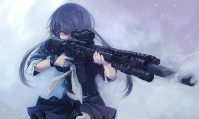 Những hình ảnh Anime nữ cầm súng đẹp mắt và đầy phong cách