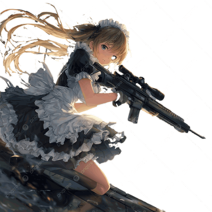 Hình ảnh Cô Hầu Gái Anime Quỳ Gối Bắn Tỉa Nhắm Mục Tiêu Trong Hành động đêm  động PNG , Phim Hoạt Hình, Người Giúp Việc, Lính Bắn Tỉa PNG trong suốt