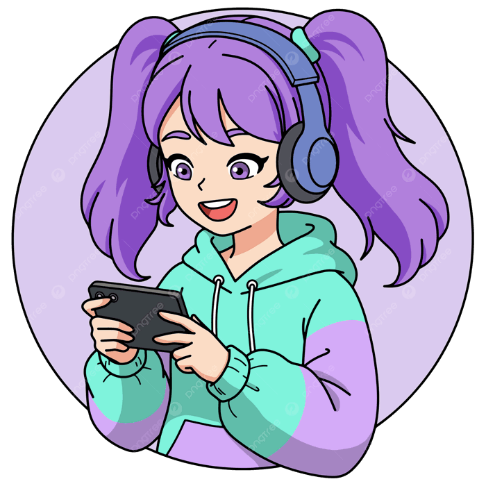 Hình ảnh Cô Gái Anime đang Chơi Trò Chơi Trên điện Thoại Minh Họa Vector  PNG , Game Thủ, Linh Vật, Thể Thao điện Tử PNG và Vector với nền trong suốt