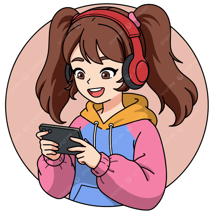 Hình ảnh Cô Gái Anime đang Chơi Trò Chơi điện Thoại Di động Minh Họa Vector  PNG , Game Thủ, Linh Vật, Thể Thao điện Tử PNG và Vector với nền trong