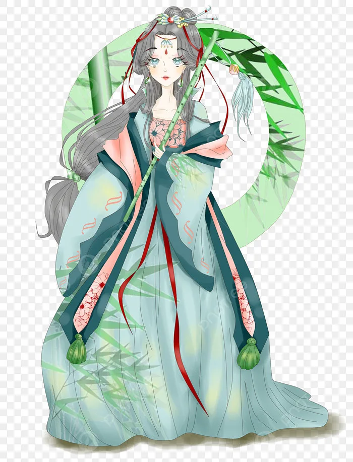 Hình ảnh Hình ảnh Anime Vẽ Tay Theo Phong Cách Cổ điển Với Nét Vẽ Dày Miêu  Tả Một Người Phụ Nữ Xinh đẹp Trong Thế Giới Thần Thoại đang Cầm Sáo