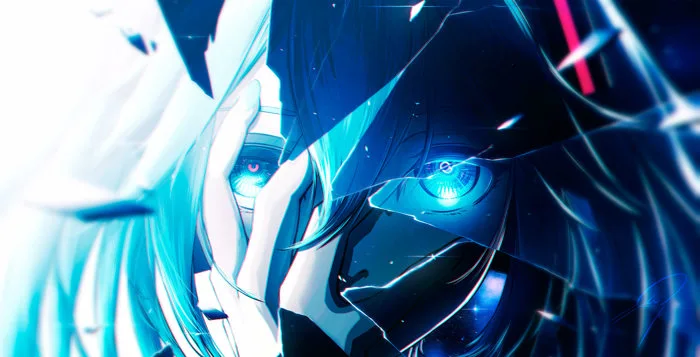 Hình Nền Anime Hatsune Miku Cyberpunk Mắt Phát Sáng | 5644x2880 | Wallpaper  Alchemy