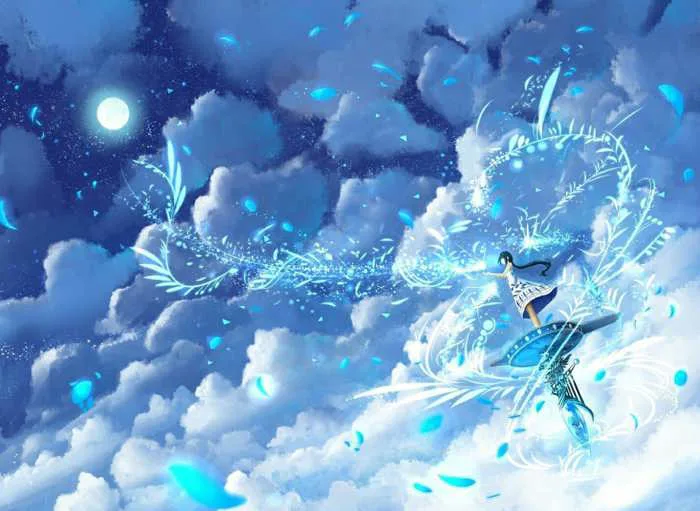 Ảnh Bầu Trời Đêm Đẹp Anime [128+ Hình Nền Cute Nhất]