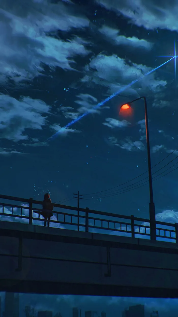 Hình ảnh bầu trời đêm anime đẹp