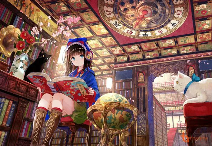 anime đọc sách