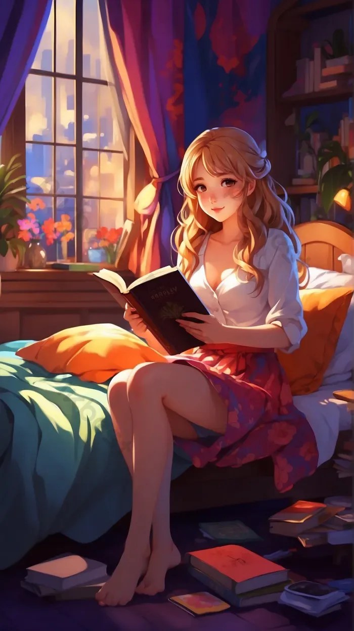 Tải miễn phí Cô Gái Dễ Thương Ngồi đọc Sách Theo Phong Cách Hoạt Hình -  Lofi | PSD chuyên nghiệp - Pikbest