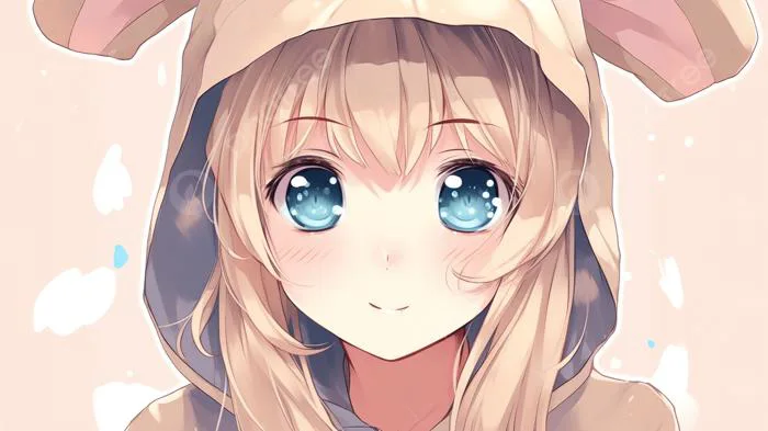 Hình nền Nền Một Cô Gái Anime đội Mũ Trùm Thỏ Với đôi Mắt Mở To, ảnh đại  Diện Dễ Thương, Dễ Thương, Hoạt Hình Background Vector để tải xuống miễn  phí -