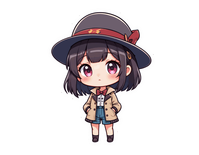 Hình ảnh miễn phí: Nhãn dán nhân vật hoạt hình, cô gái anime đội mũ, thiết  kế vector với phông nền trong suốt