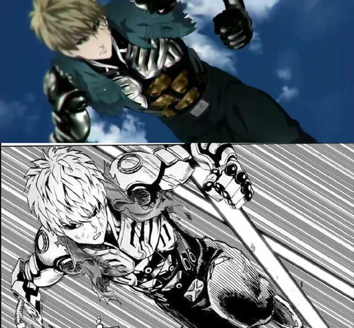 One-Punch Man: So độ ngầu của Genos trong trận chiến với người máy G4 ở  phiên bản Anime và Manga