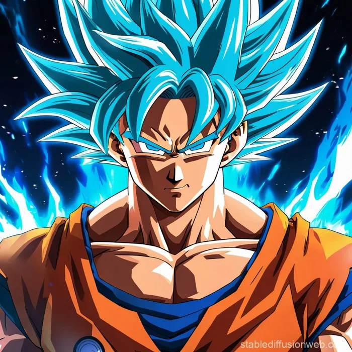 Goku Super Saiyan Blue Anime Dragon Ball Z Wallpaper | Stable Diffusion  Trực tuyến