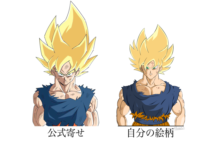 Siêu Saiyan Goku do mình vẽ (cái bên phải)! : r/dbz