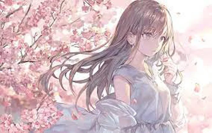 mọi người cho mình tham khảo hình ảnh tiên hoa đào hoặc tiên nữ anime và nữ  anime với hoa