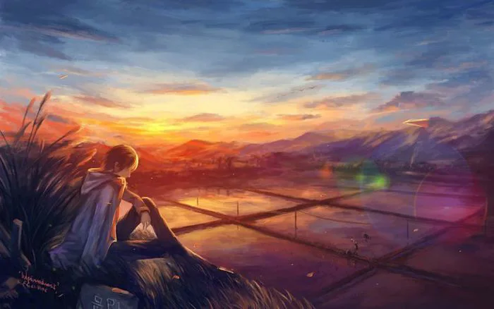 ảnh hoàng hôn anime hd - Tìm với Google