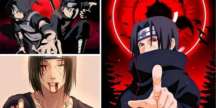 Hình ảnh Itachi hiện lên u buồn nhưng đầy khí chất mạnh mẽ