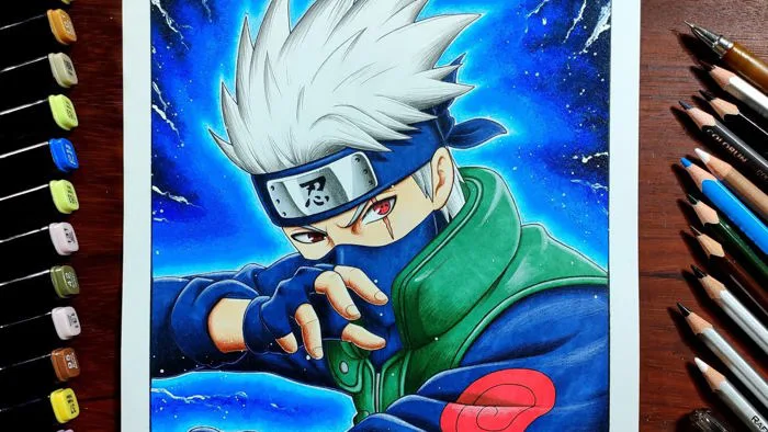 Cách vẽ Kakashi / How To Draw Kakashi / Naruto