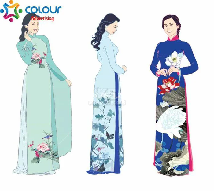 Download hình ảnh áo dài Việt Nam file vector AI, JPG, PDF miễn phí