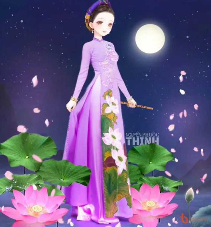 Tà Áo Dài Việt Nam Trong Nét Vẽ Anime - Việt Nam Overnight