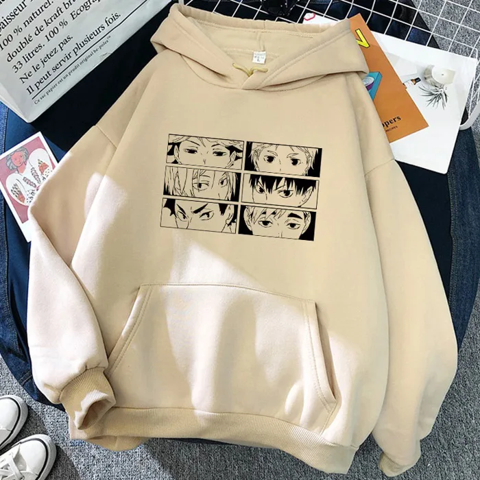 Áo hoodie in hình Anime Nhật Bản Haikyuu áo nỉ có mũ dài tay Nam Nữ |  Shopee Việt Nam