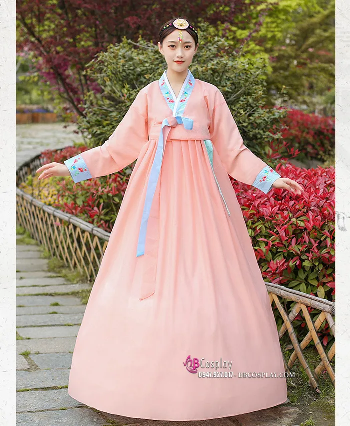 Trang Phục Hanbok Hàn Truyền Thống Chuẩn Hàn Màu Carot Nữ Tính Giá Tốt -  Otakul.com