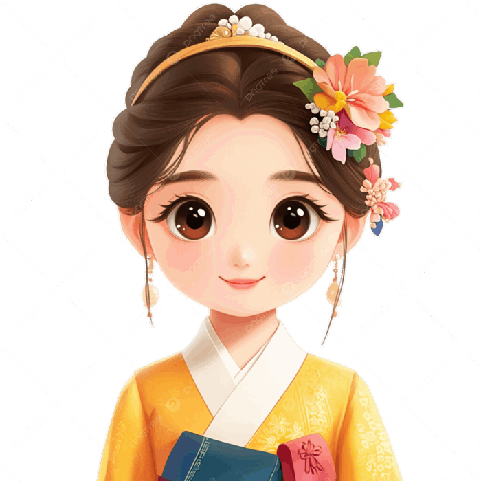 Hình ảnh Nhân Vật Dễ Thương Một Cô Gái Hàn Quốc Mặc Hanbok Với Nền Trắng  PNG , Cô Gái Mặc Hanbok, Nhân Vật Dễ Thương Hàn Quốc, Hanbok PNG trong suốt