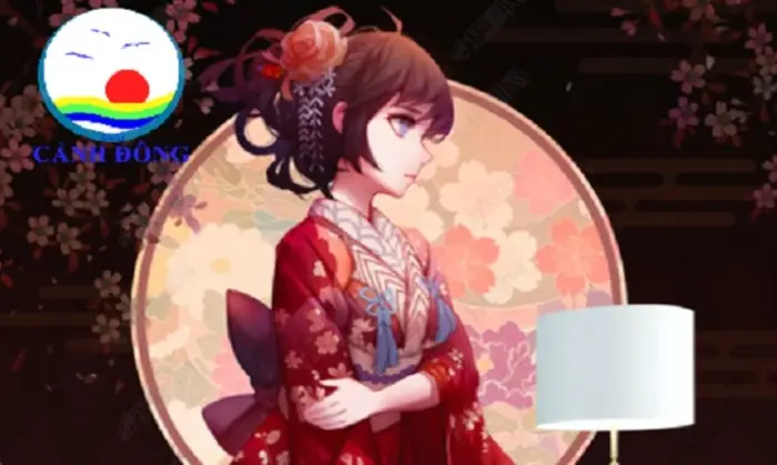 Giấy dán tường 3D phong cách Nhật Bản hình ảnh cô gái Anime mặc Kimono dễ  thương | Lazada Việt Nam