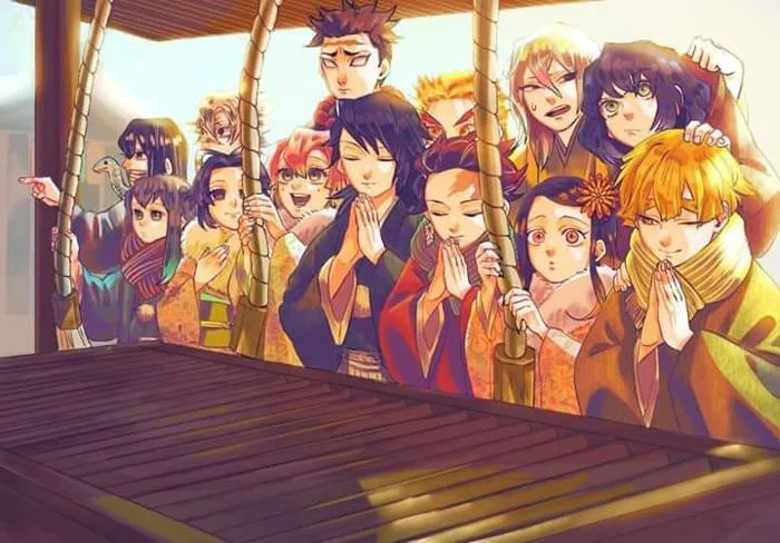 Dàn nhân vật Kimetsu no Yaiba rủ nhau diện kimono Nhật Bản tưng bừng đón  năm mới