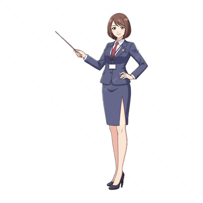 Hình ảnh Người Phụ Nữ Anime Mặc Bộ đồ Công Sở Cầm Gậy Chỉ Tay Chụp Toàn  Thân PNG , Phim Hoạt Hình, đàn Bà, Con Trỏ PNG trong suốt và Vector