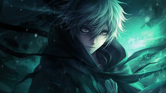 Hình nền Một Người đàn ông Anime Mặc đồ đen Với Những Vệt Màu Xanh Trong  Nền, Hình ảnh Hoạt Hình Hd, Hình ảnh Hd, Jpg Background Vector để tải xuống  miễn