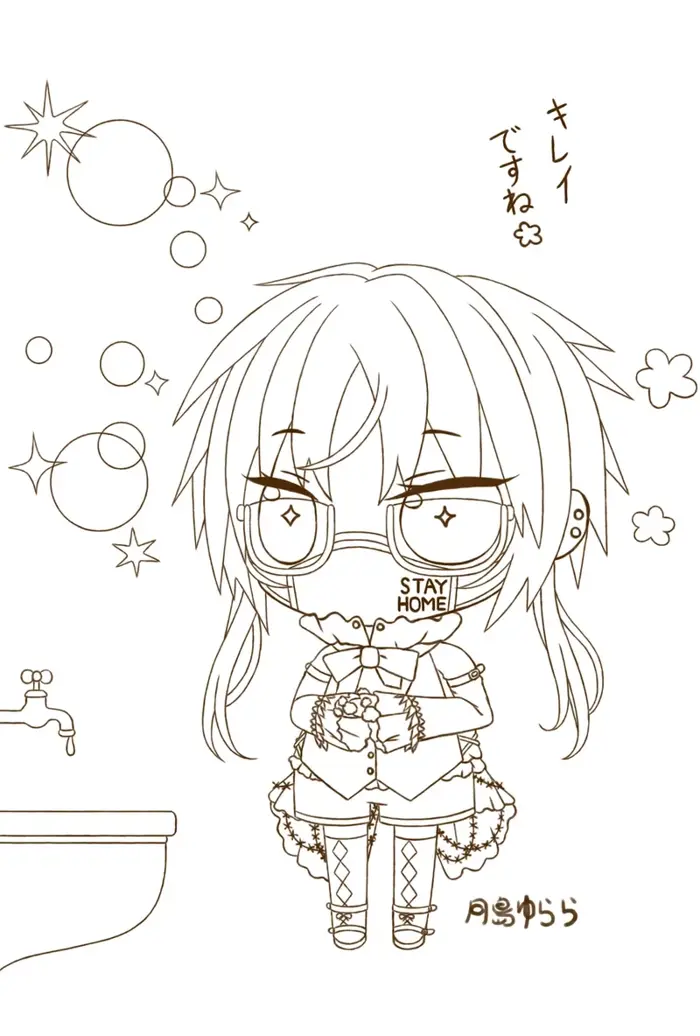 Tranh tô màu các nhân vật anime chibi đẹp và dễ tô