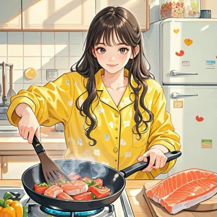 Avatar nấu ăn mang phong cách dễ thương thu hút