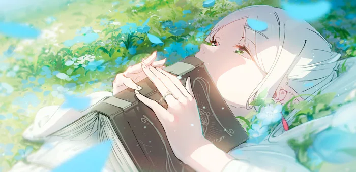 Hình Nền Anime 4K Frieren Cánh Đồng Hoa | 3900x1891 | Wallpaper Alchemy