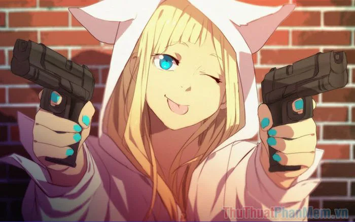 Những hình ảnh Anime nữ cầm súng đẹp mắt và đầy phong cách