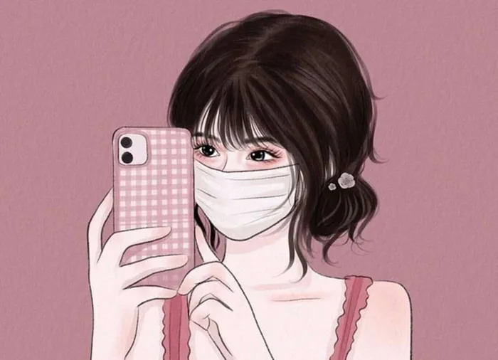 Những bộ ảnh anime che mặt bằng điện thoại đáng yêu mà bạn không nên bỏ lỡ