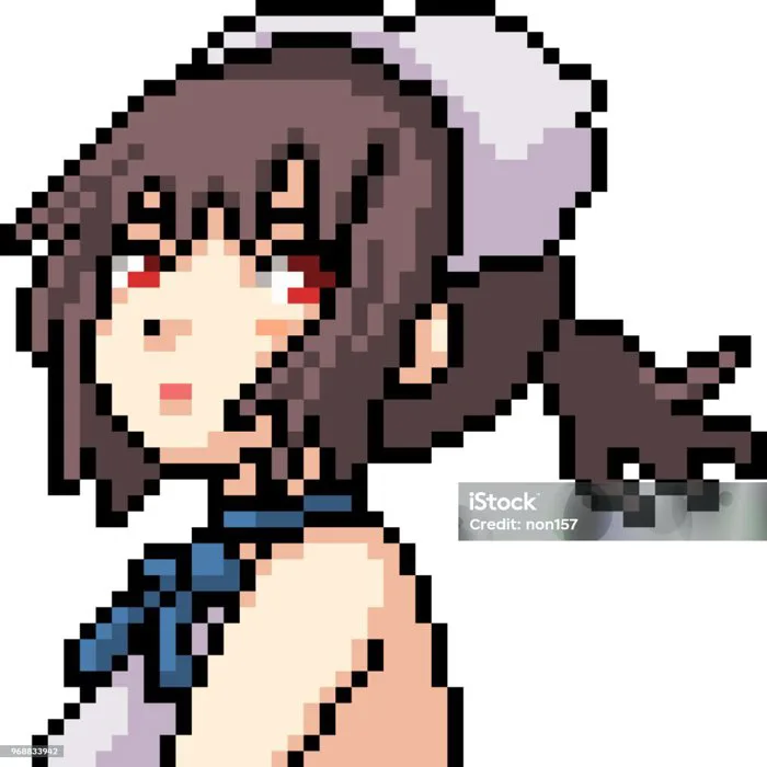 Vector Pixel Nghệ Thuật Anime Cô Gái Cô Lập Phim Hoạt Hình Hình minh họa  Sẵn có - Tải xuống Hình ảnh Ngay bây giờ - iStock