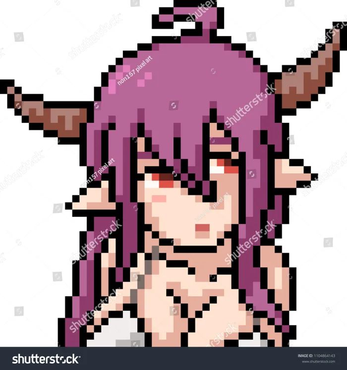 Vector Pixel Art Anime Girl Isolated: Vector có sẵn (miễn phí bản quyền)  1104864143 | Shutterstock