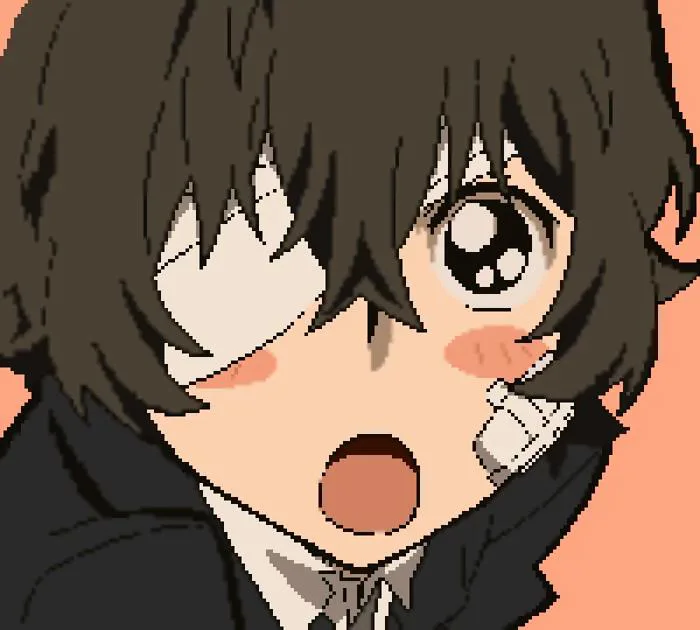Fanart] [Pixel Art] Tui làm pixel art phiên bản chibi của Osamu Dazai trong  Bungo Stray Dogs : r/anime