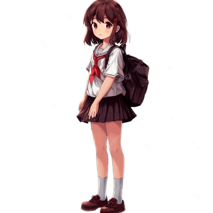Hình ảnh Nữ Sinh Png Nền Minh Họa Anime PNG , Bản Vẽ Bút Chì, Hoạt Hình,  Người PNG trong suốt và Vector để tải xuống miễn phí