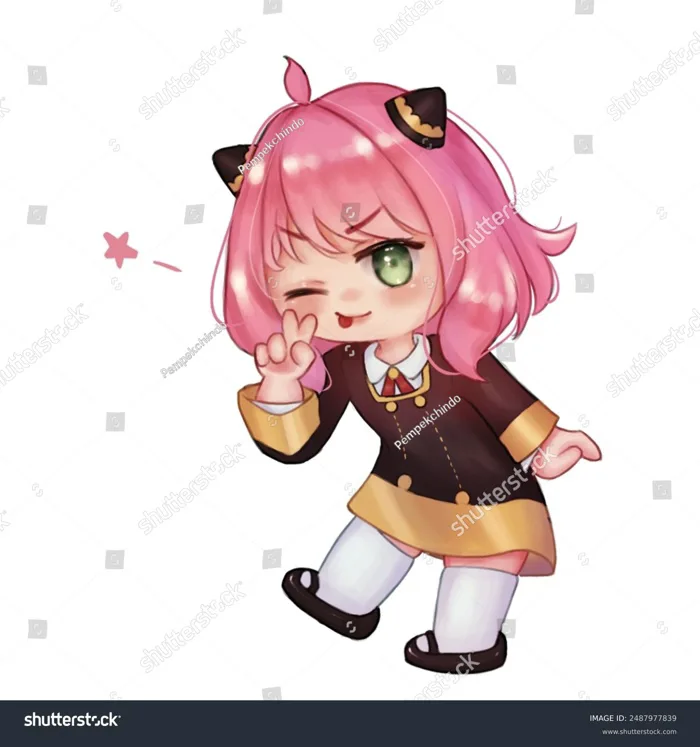 Anya Cute Chibi Png Sticker Anime: Hình minh họa có sẵn 2487977839 |  Shutterstock