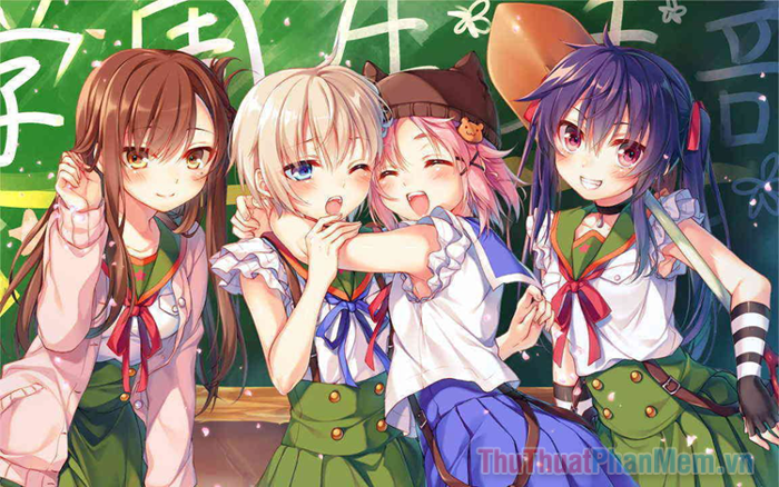 Những bức ảnh anime nhóm bạn thân 4 người đẹp nhất, thể hiện tình bạn khăng  khít và đầy cảm xúc
