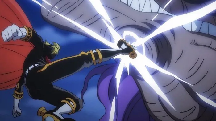 One Piece tập 925: Trận chiến giữa Hắc Ẩn Sanji với Page One xuất hiện  trong anime, cái kết cho gã khủng long được làm rõ