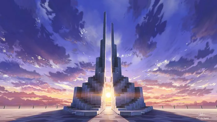 Hình ảnh phong cảnh anime đơn giản