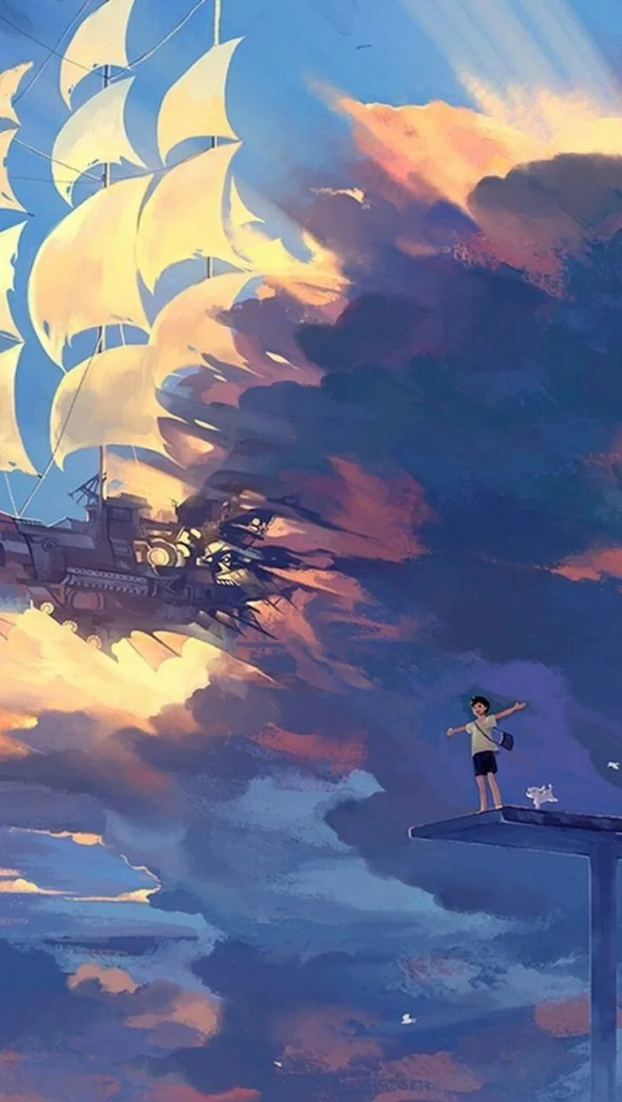 Hình ảnh phong cảnh anime đơn giản